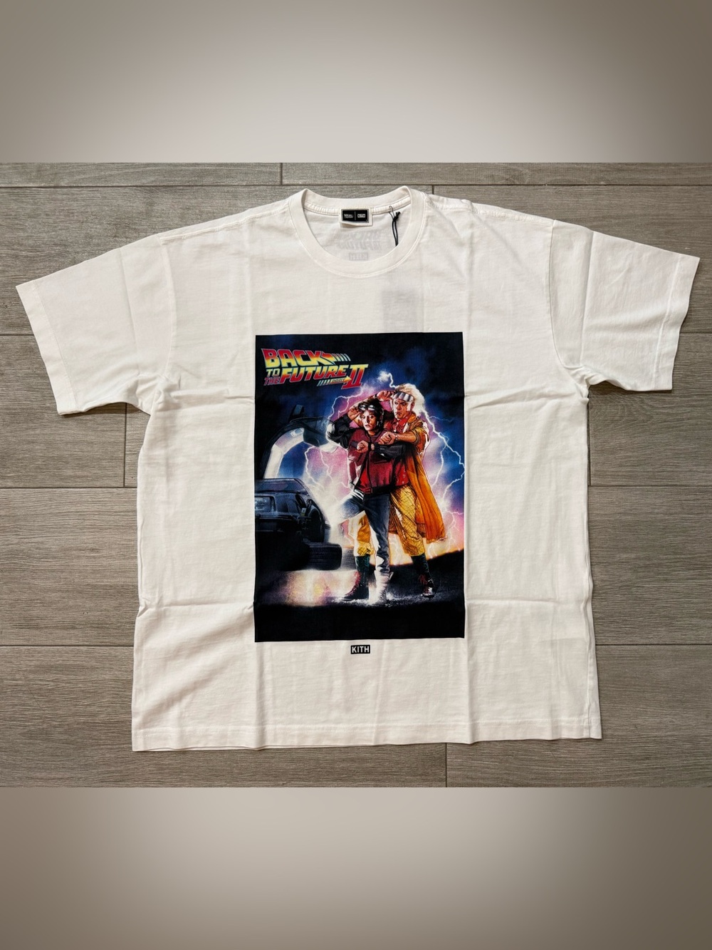 KITH Back to the Future II Movie Poster khm030049-101 Vintage Tee White Sz Large